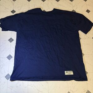 Russell Athletic Pocket T Shirt Mens XL Navy Blue Vintage Blank Tee